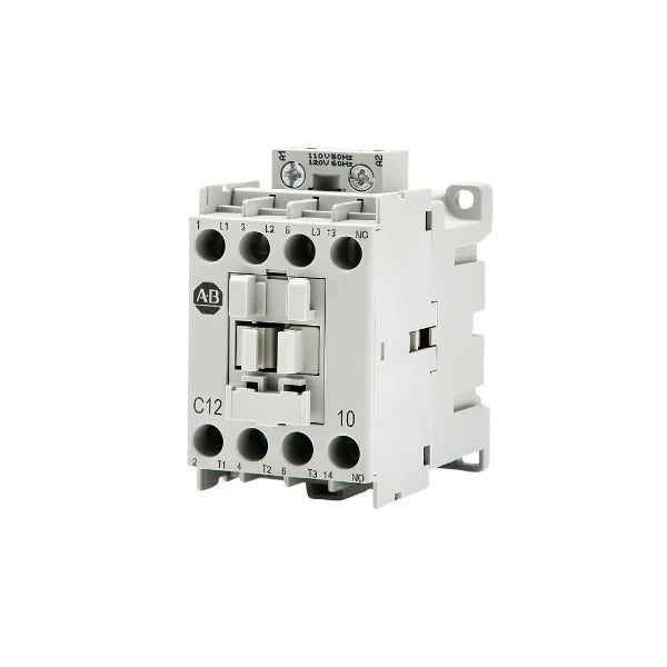 Allen-Bradley 100-C12D10 Contactor, 3-pole, 12A rating, industrial motor control, compact and efficient design