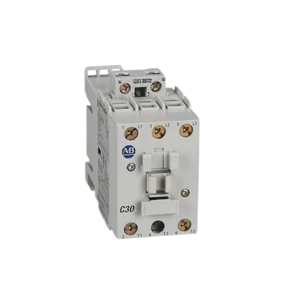 Allen-Bradley 100-C30EJ10 Contactor, 3 poles, 30A, 24V; reliable industrial motor control and automation use.