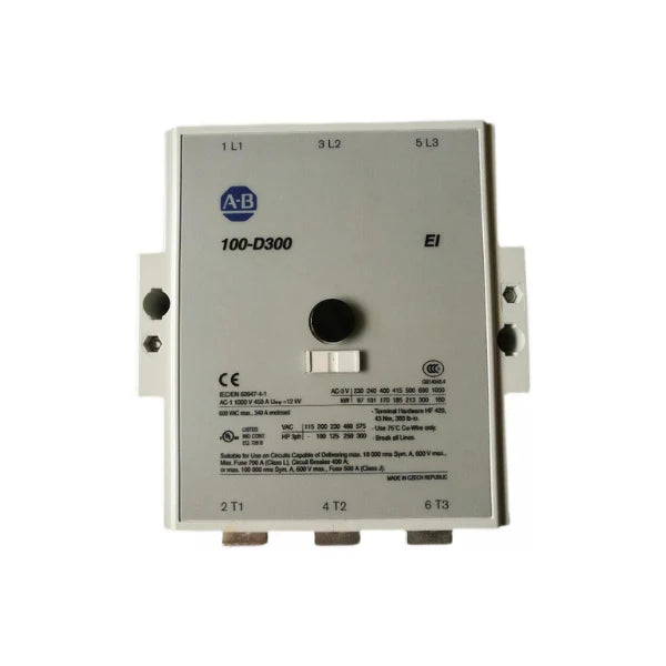 Allen-Bradley 100-D300-ED11 contactor, 300A, 600V, designed for robust motor management in industrial automation.