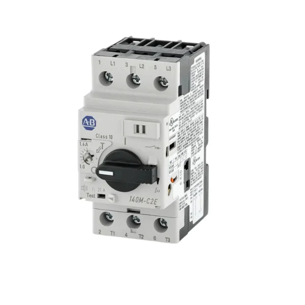 Allen-Bradley 140M-C2E-B25 industrial circuit breaker, 3-phase, 25A, IEC rated, designed for motor protection