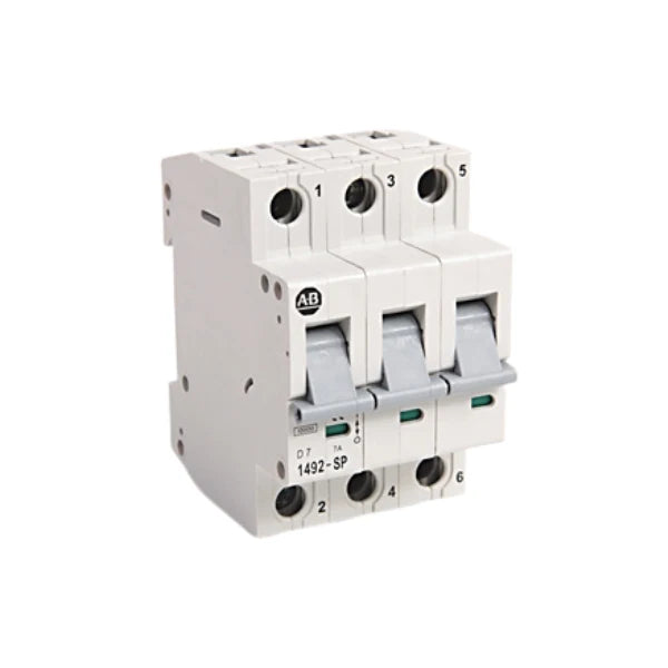 Allen-Bradley 1492-SP3C100-N, surge protection, 3-pole, 10A, ensuring reliable protection in industrial control systems.