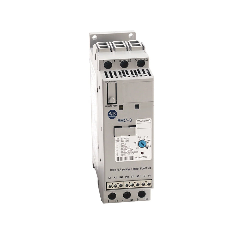 Allen-Bradley 150-C25NCR SMC-3 soft starter rated for 25A and 600V AC
