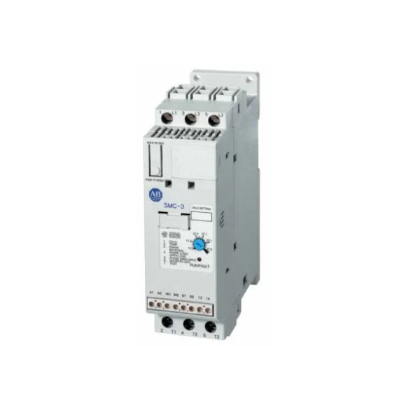 Allen-Bradley 150-C43NBR SMC-3 motor controller with 3-wire design and advanced motor protection features.