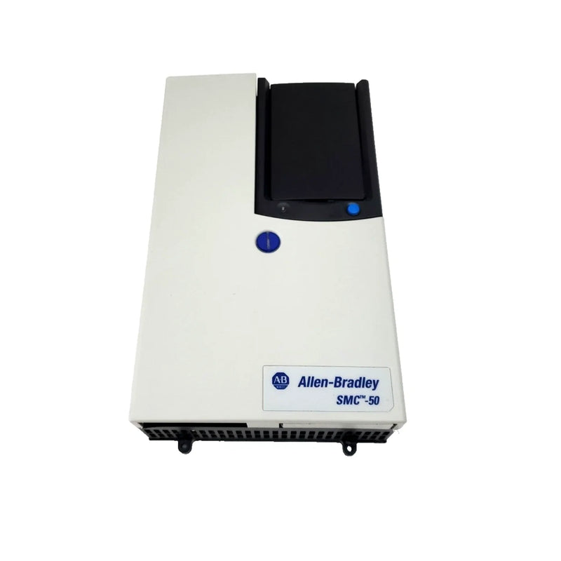 Allen-Bradley 150-SCMD control module with 100–240V AC power, 2 DC inputs, and 2 relay outputs