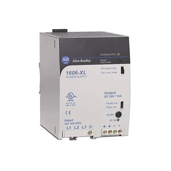 Allen-Bradley 1606-XL240E-3 power supply, 240W, 24VDC, optimal for industrial automation systems with DIN rail mount