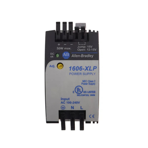 Allen-Bradley 1606-XLP50B Controller with compact industrial enclosure.