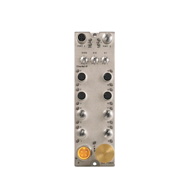 Allen-Bradley 1732E-16CFGM12P5QCWR compact digital module for industrial field Ethernet/IP connections.