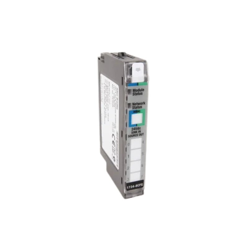 Allen-Bradley 1734-8CFG I/O Module with 8 digital points, configurable inputs and outputs, compact design