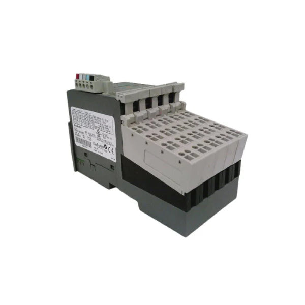 Compact Allen-Bradley I/O module featuring 8 digital inputs and relay outputs for efficient industrial process control.