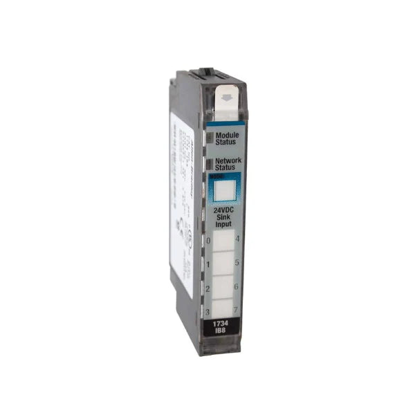 Allen Bradley 1734-IB8 Input Module for industrial automation, offering 8 channels of digital input.