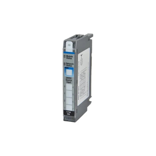 Allen-Bradley 1734-IV8 Input Module, 8 channels, supports 24V DC, compact design, ideal for industrial automation