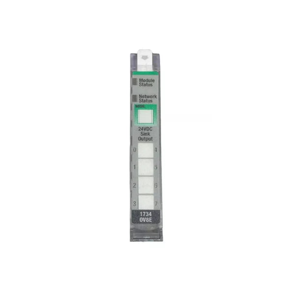 Allen-Bradley 1734-OV8E with 8-channel 24V DC sinking outputs, suited for industrial POINT I/O systems, shipping today