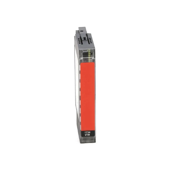 1734-VTM module with 8 voltage channels designed for high-density compact POINT I/O systems.