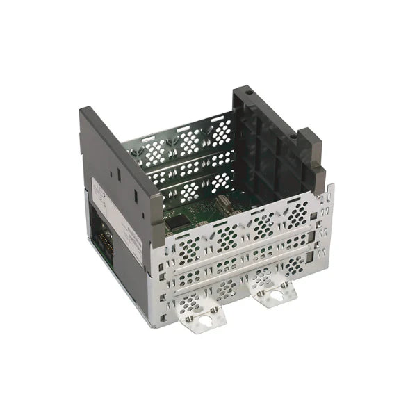 Allen-Bradley 1746-A4 chassis for SLC 500 PLCs supporting up to four 1746 I/O modules.