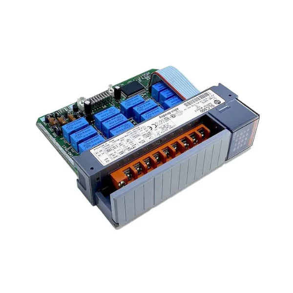 Allen-Bradley 1746-OW16 SLC 500 relay output module, 16-point, 120V AC, for control and signal management.