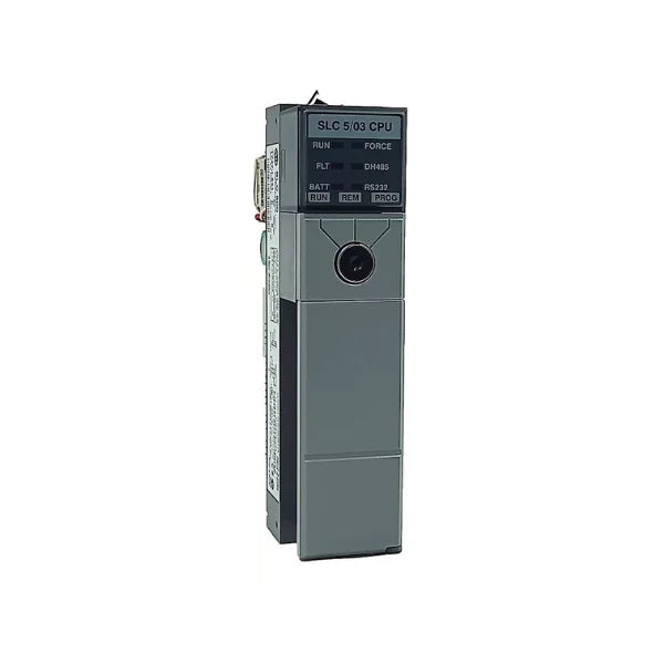 Allen-Bradley 1747-L531 SLC 500 module, available with RS-485 and RS-232 ports, enhances industrial automation.