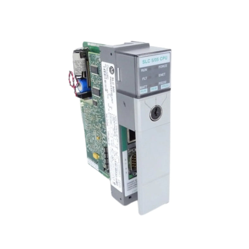 SLC 5/05 modular controller, 16K memory, Ethernet RS-232, 4096 I/O, chassis-based PLC system.