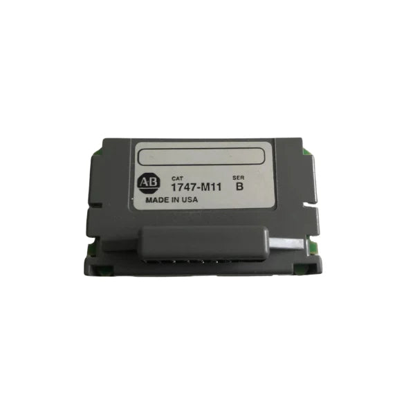 Allen-Bradley 1747-M11 memory module boosts SLC 500 controllers, enhancing performance with durable design.