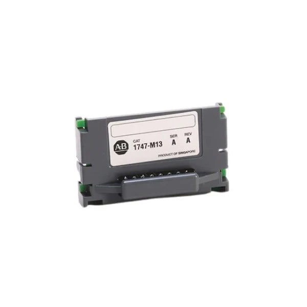 Allen-Bradley 1747-M13 64KB memory module for SLC 5/03, 5/04, 5/05 processors, offering non-volatile data storage.