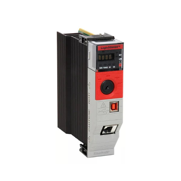 Allen-Bradley 1756-L81ES guard controller with Ethernet, USB, advanced safety for industrial automation systems.