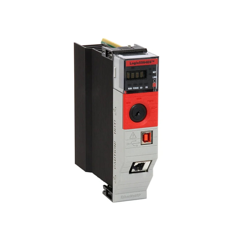 Allen-Bradley 1756-L82ES with 5MB user and 2.5MB safety memory from GuardLogix 5580 series.