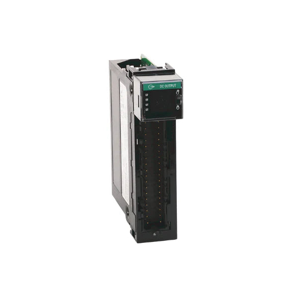Allen-Bradley 1756-OB32K module offers 32 DC outputs with conformal coating for industrial environments. High output density.