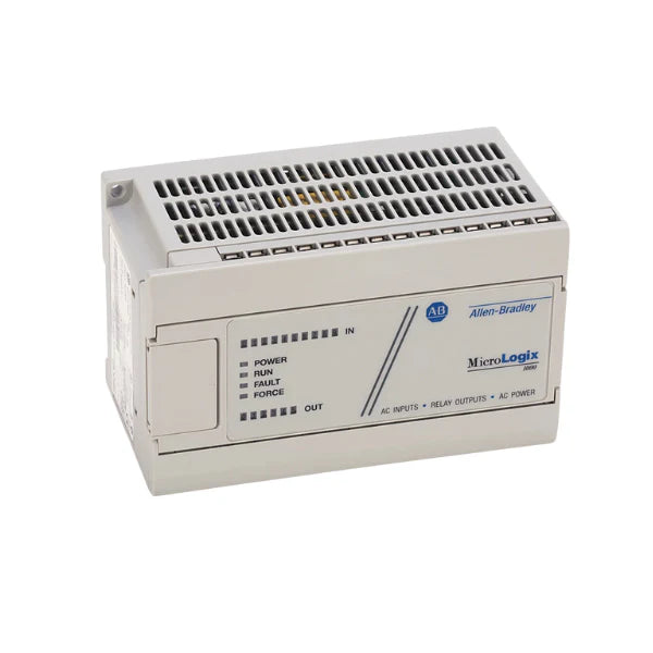 Allen-Bradley 1761-L10BWA PLC, 120V AC input, relay output, compact controller designed for automation tasks
