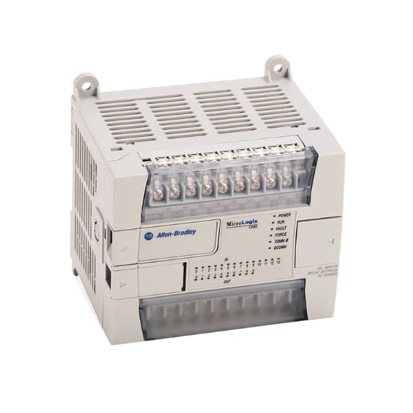Allen-Bradley MicroLogix 1200 PLC offering compact design with 14 inputs and 10 outputs for industrial control solutions.