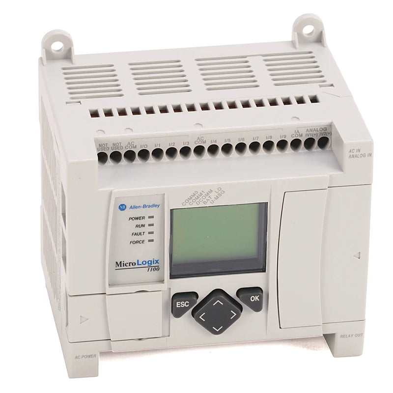 Allen-Bradley 1763-L16DWD PLC with display and Ethernet support for industrial automation