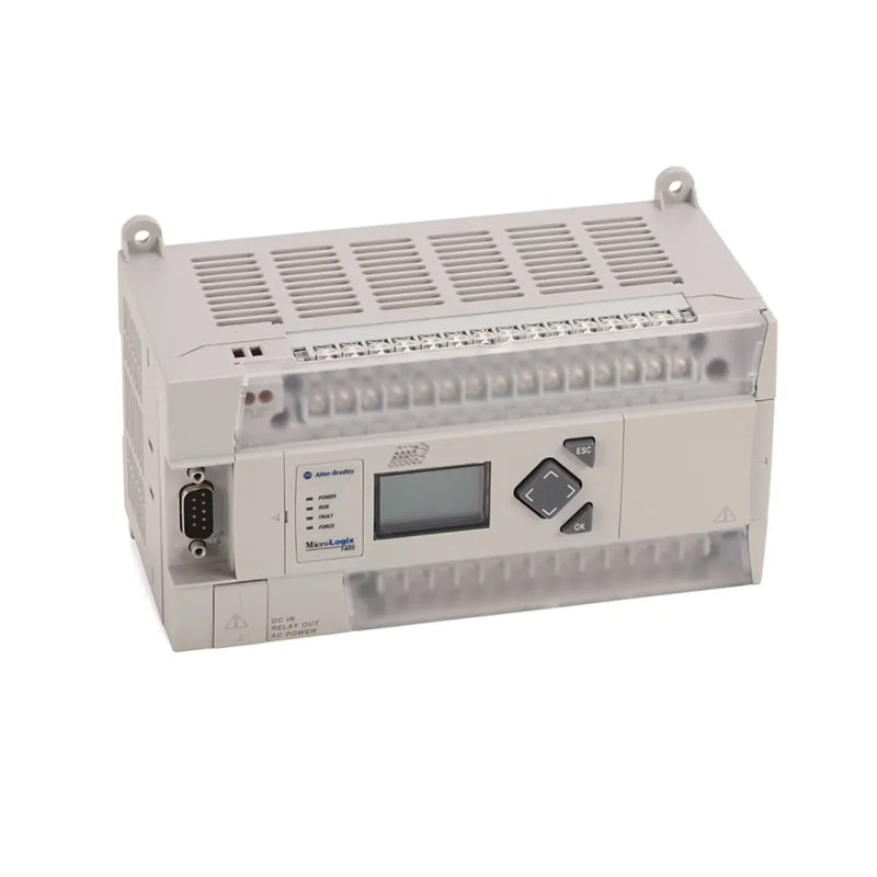 Allen-Bradley MicroLogix 1400 PLC with 32 I/O, AC power, relay outputs, Ethernet/IP, and LCD display included.