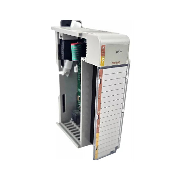 Allen-Bradley 1769-IF4XOF2 analog module with 4 inputs and 2 outputs. Supports voltage and current.