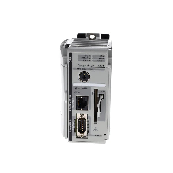 Allen-Bradley 1769-L32E CompactLogix Controller with 32KB memory and integrated EtherNet/IP for industrial automation.