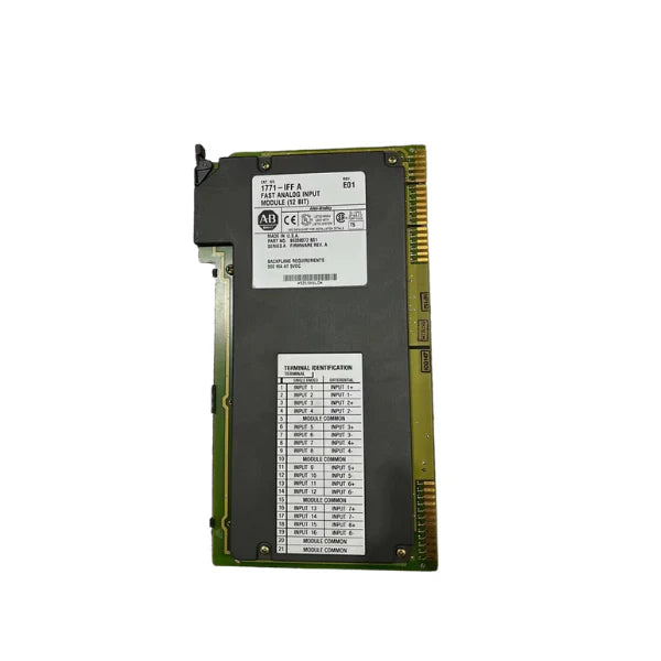 Allen-Bradley 1771-IFF fast analog input module for PLC-5 with flexible input configurations and quick conversion speed.