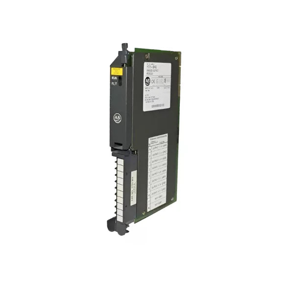 Allen-Bradley 1771-OFE2 analog output module with four isolated current outputs for precise industrial process control.