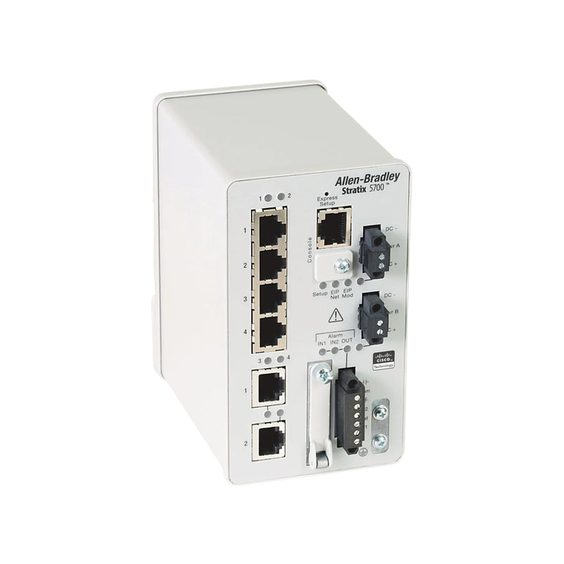 Allen-Bradley 1783-BMS06TGL Stratix 5700 switch with 4 Fast, 2 Gigabit ports, Lite software for industrial use