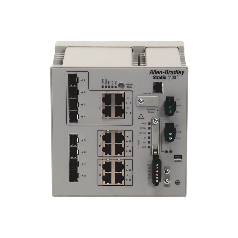 Allen-Bradley 1783-HMS4SG8EG4CGR Stratix 5400, Layer 3 switch, 8-PoE, 4-SFP, 4 combo ports.
