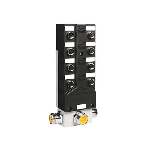 Allen-Bradley 8-point I/O module, adaptable sinking and sourcing, industrial use, compact design for control systems.