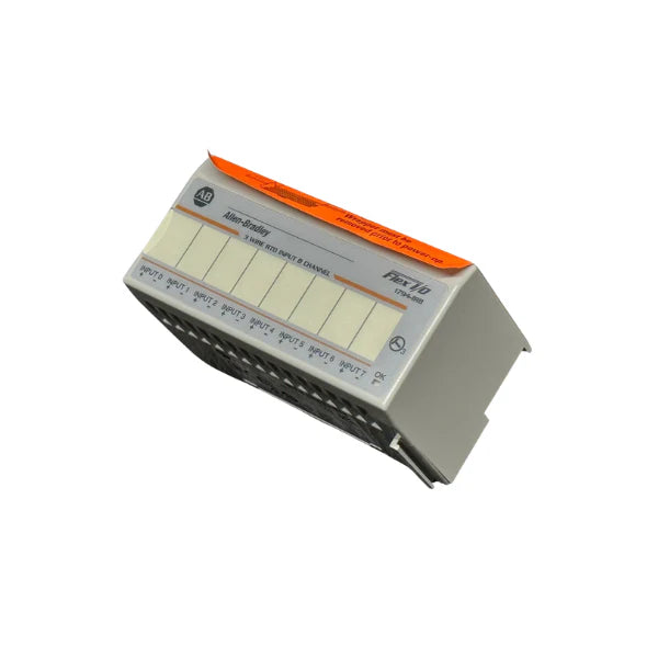 Eight-channel RTD input module for Flex I/O systems by Allen-Bradley, ensuring accuracy in industrial applications.