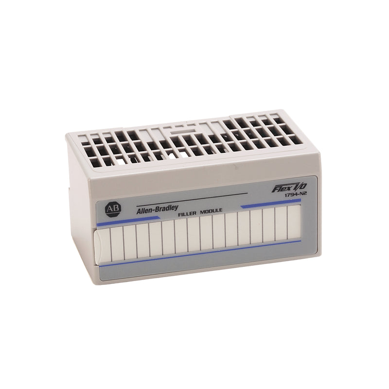 Allen-Bradley 1794-N2 FLEX I/O terminal base unit for secure module mounting and industrial wiring.
