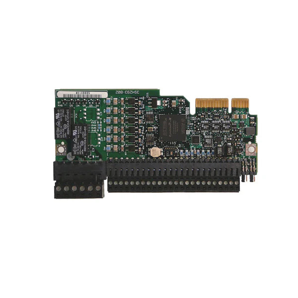 Allen-Bradley module for PowerFlex 750, 24V I/O, includes analog input/output and relay outputs.