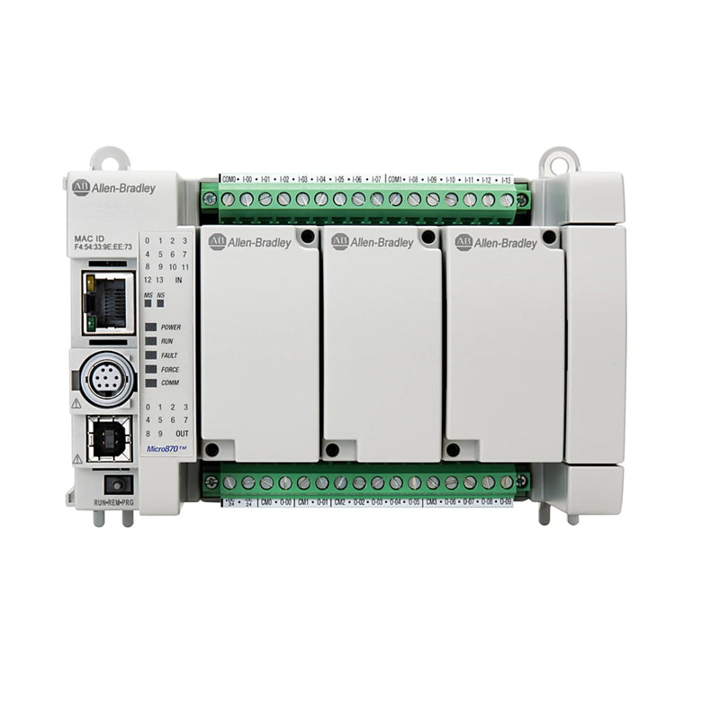 Allen-Bradley 2080-L70E-24QBB Micro870 PLC, 14 inputs, 10 outputs, 24V DC, Ethernet/IP