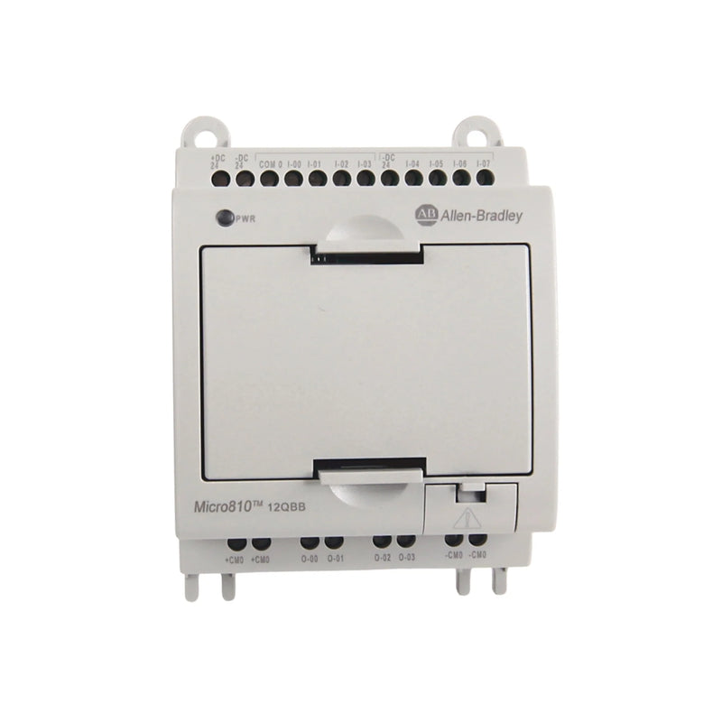 Allen-Bradley Micro810 PLC, compact, 8 inputs, 4 DC outputs, USB connection, 24V supply