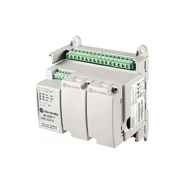 Allen-Bradley 2080-LC20-20QWBR Micro820 PLC with digital inputs and Ethernet port