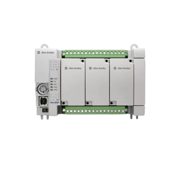 Allen-Bradley 2080-LC30-24QBB Micro830 controller with 24 I/O points, ideal for small-scale automation projects