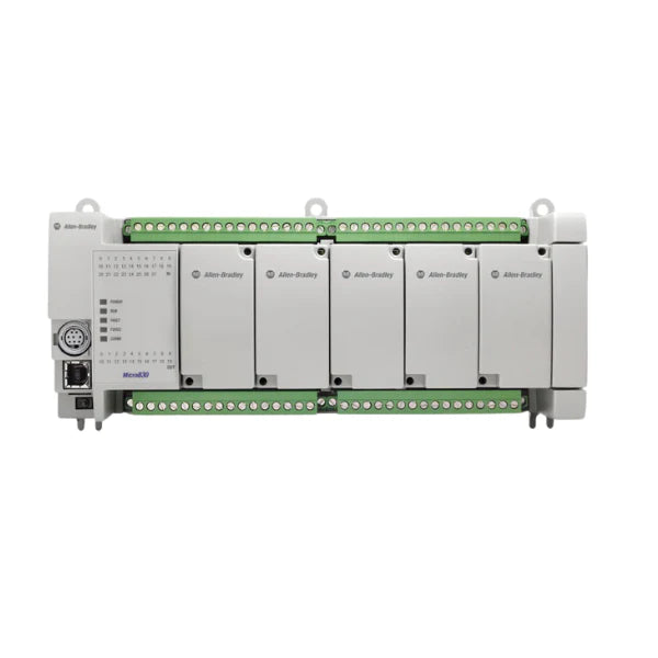 Allen-Bradley 2080-LC30-48QWB Micro830 PLC features digital I/O points and high-speed counters