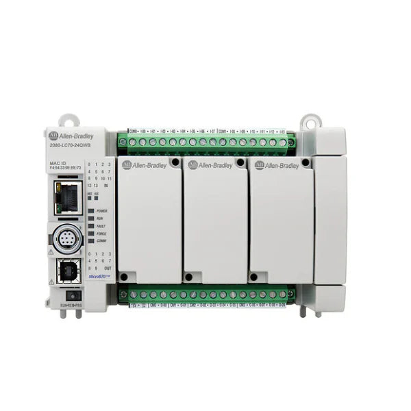 Allen-Bradley 2080-LC70-24QWB Micro870 PLC with advanced features for efficient industrial automation control systems.