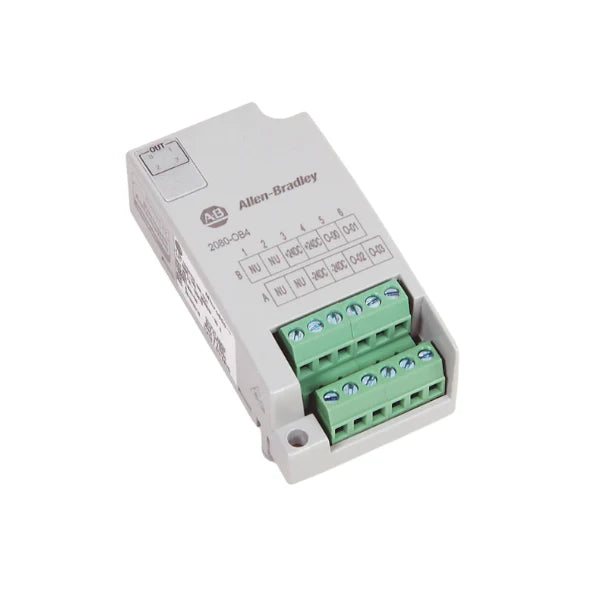 Allen-Bradley 2080-OB4, Micro800 module with 4 digital outputs, ideal for compact and efficient automation.