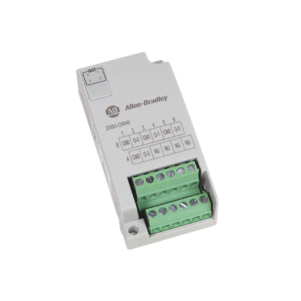 Micro800 module, 4 relay outputs for industrial AC/DC load management