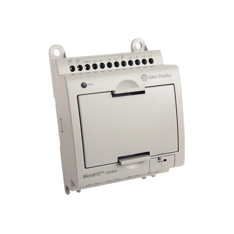 Allen-Bradley Micro810 controller 12V DC, 8 digital inputs, 4 analog, 4 relay outputs