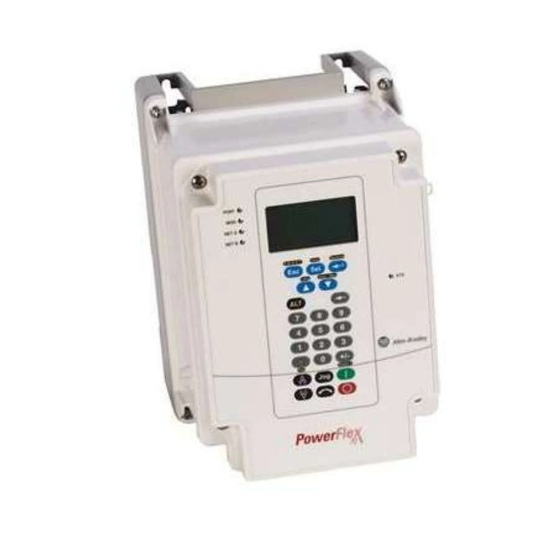 Allen-Bradley PowerFlex 70 drive, 20AB9P6C3AYNANC0, 9.6A, 240V, 3HP standard, IP66, numeric keypad LCD